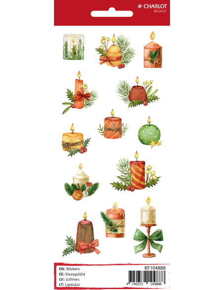 Labels Charlot candels (Christmas)