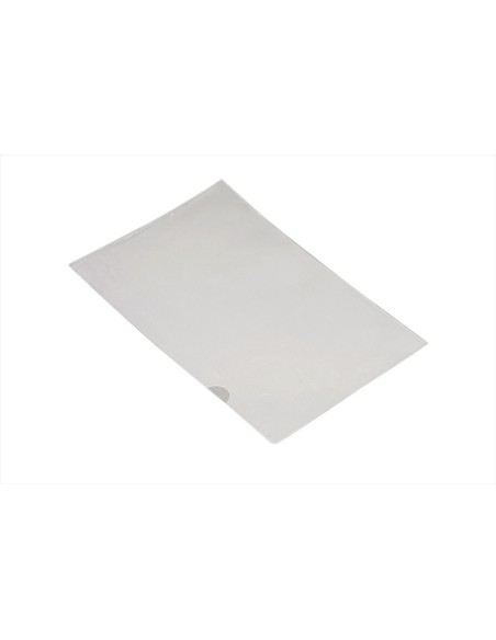 Plastic L-pockets A4 frosted 100pcs transparent