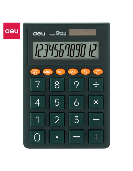 Taskukalkulaator DELI M130 12-numbrit, roheline