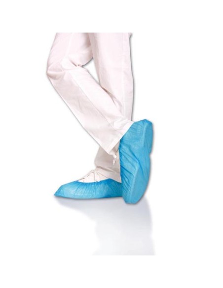 Disposable overshoes CPE 40my 100pcs blue