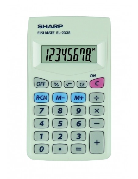 Taskukalkulaator Sharp EL-233S hõbe