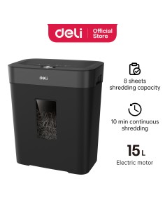 Paberipurustaja DELI T023 P4 8lehte 15L