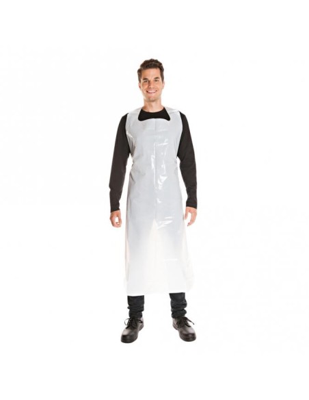 Disposable aprons PE 60my 140x75cm 25pcs white