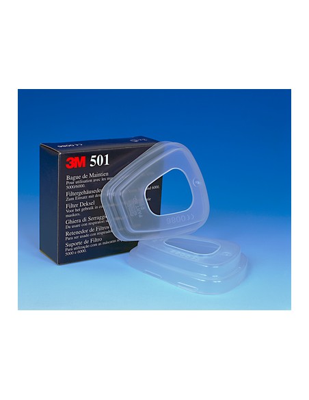 Respirator filter retainer reusable for 3M 5000 series