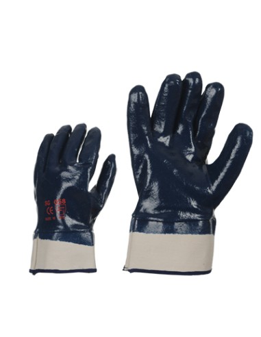 Work gloves nitrile rubber-coated with wide wrist 058 10