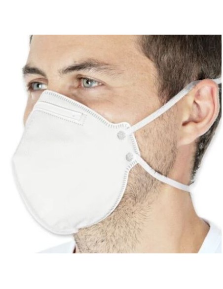 Respirator with head straps folding vertically and without valve FFP2 NO