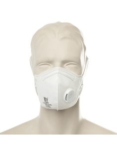 Respirator with head band and valve FFP2