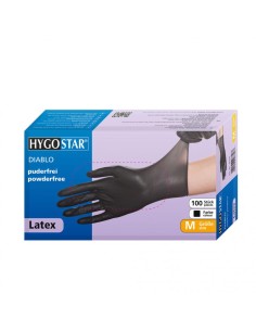 Latex gloves powder-free Diablo 100pcs black
