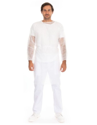 Disposable coat waist band for tying PP 115x140cm white L