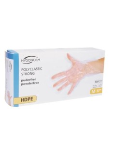 Disposable gloves HDPE Polyclassic Strong 500pcs transparent L