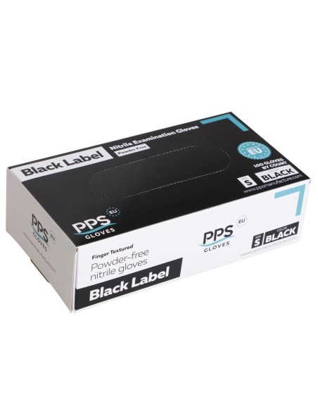 Nitrile gloves powder-free Black Label 100 black