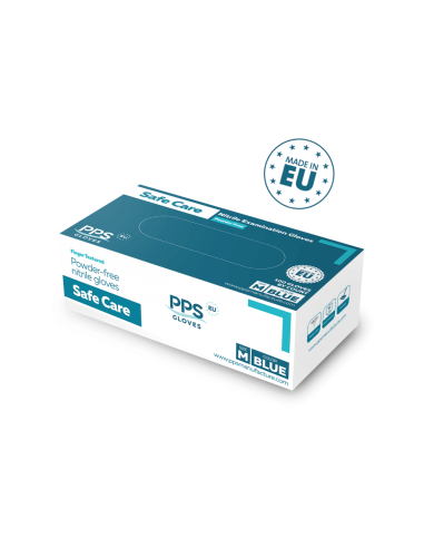 Nitriilkindad puudrita Safe Care 100tk sinine
