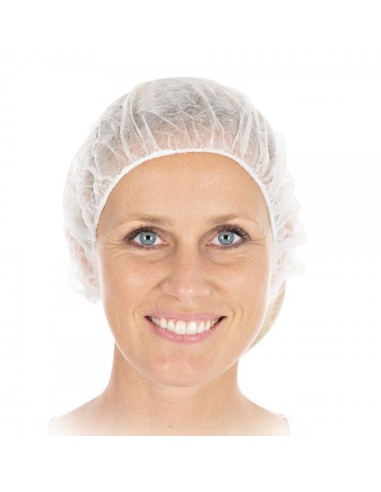 Disposable round hats Bettina Eco d53cm 100pcs white