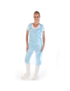 Disposable aprons LDPE 33my 140x75cm 50pcs blue