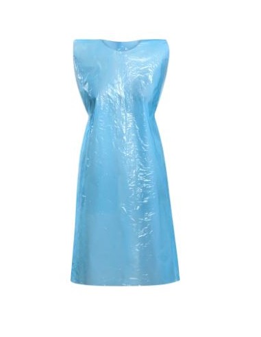 Disposable aprons LDPE 35my 150x100cm 25pcs blue