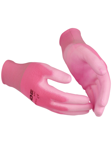 Gardening gloves with PU coating on the palm GUIDE 532 pink