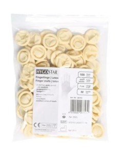 Disposable latex finger cots powder-free 100 pcs