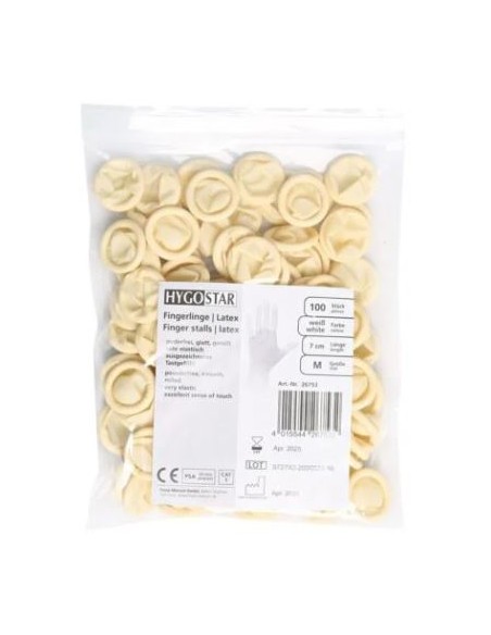 Disposable latex finger cots powder-free 100 pcs
