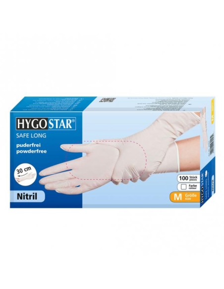 Nitriilkindad puudrita Safe Long 30cm 100tk
