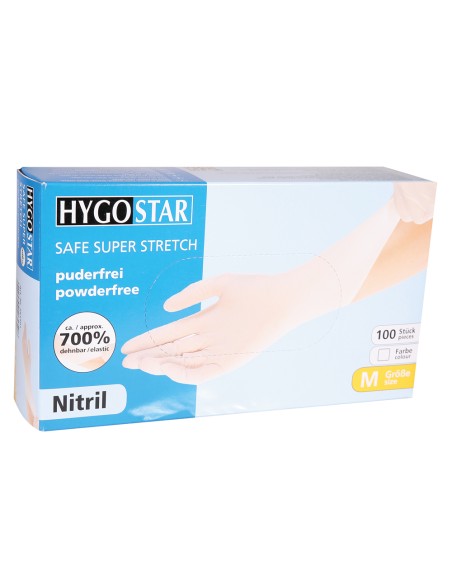 Nitriilkindad puudrita Safe Super Stretch 100tk