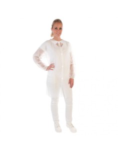 Disposable coat with velcro PP HygoBase