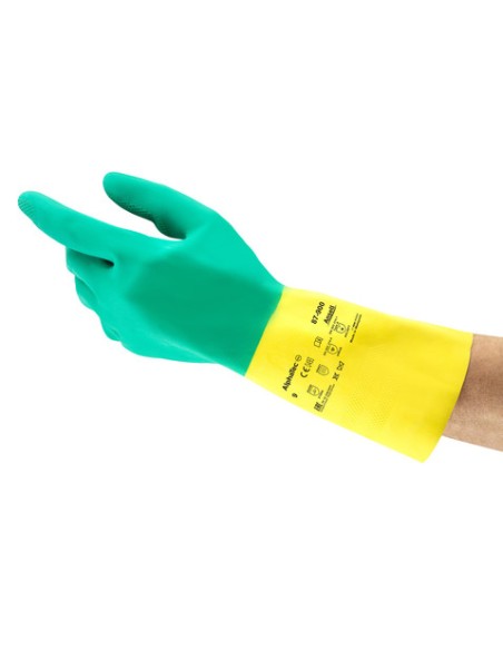 Chemical protective gloves latex/neoprene ANSELL
