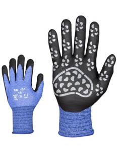 Nylon gloves with foam nitrile rubber-coated palm 131