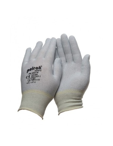 Textile gloves with PVC micro-dots, ESD