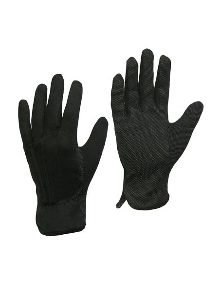 Textile gloves with micro-dots 019 black
