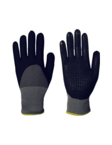 Nylon gloves foam nitrile with coated rubber dots 127