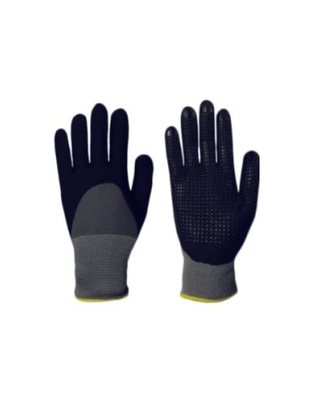 Nylon gloves foam nitrile with coated rubber dots 127