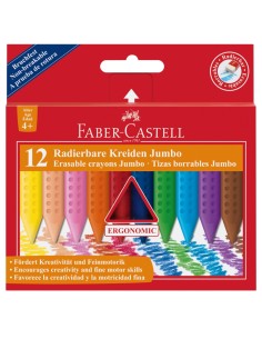 Rasvakriidid Faber-Castell Jumbo Grip kolmekandilised 12-värvi