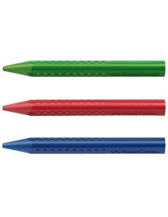 Rasvakriidid Faber-Castell Jumbo Grip kolmekandilised 12-värvi 2