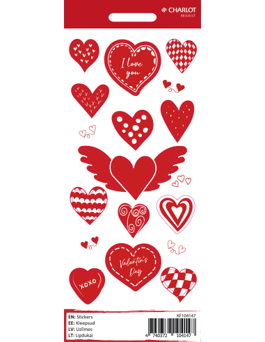 Labels Charlot (Valentine´s hearts)