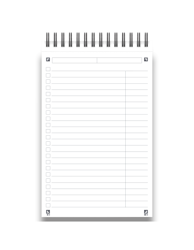Spiraalplokk Oxford Task Manager 125x200mm 70 lehte 90g jooneline spiraal ülal