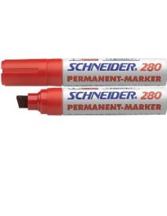 Permanent Marker Schneider 280 chisel tip, red