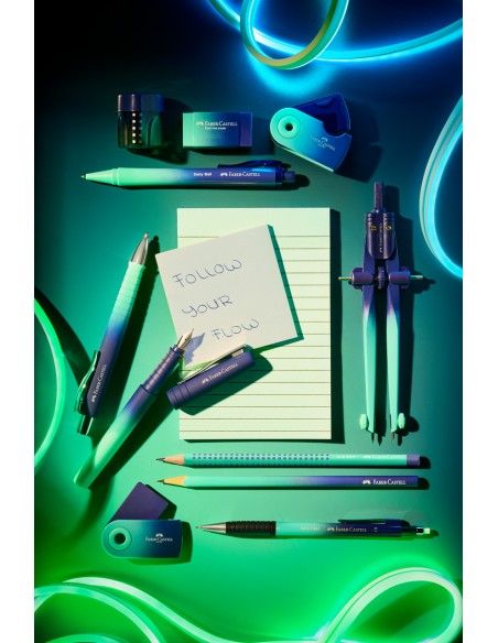 Harilik pliiats Faber-Castell Grip Flow Edition Buzzing Blue 2tk/bl