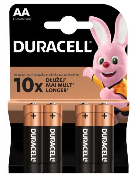 Patarei Duracell AA Basic, pika tööeaga, 4tk
