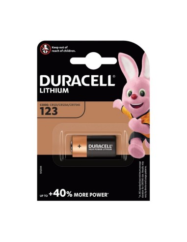 Patarei Duracell CR123A liitium