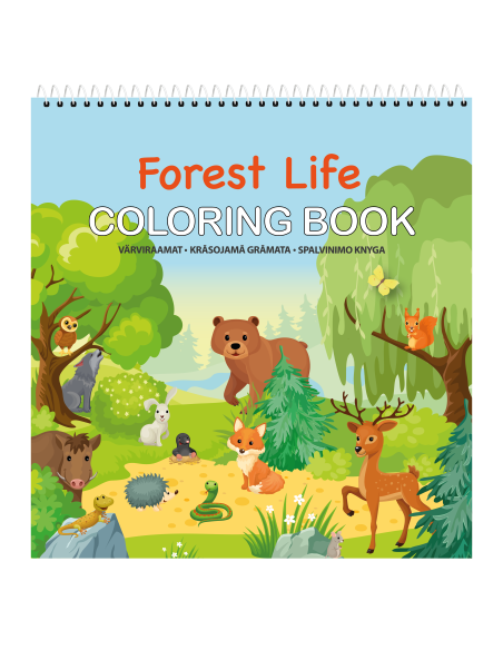 The creative colouring book College Forest Life  210x220/23 sheets, spiral on top