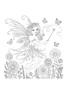 The creative colouring book College Forest Fairies  210x220/23 sheets, spiral on top 2