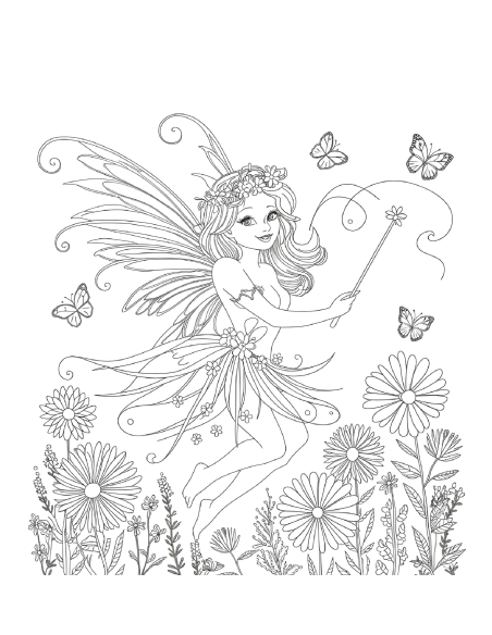 The creative colouring book College Forest Fairies  210x220/23 sheets, spiral on top