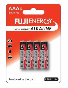 Patarei FUJI High Energy Alkaline AAA 4tk/pk