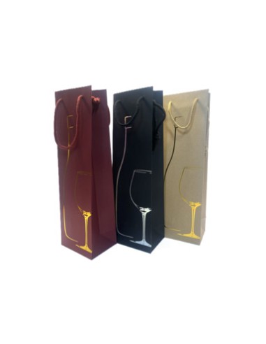 Sangadega pudelikott DELUX 12x9x39, assortii