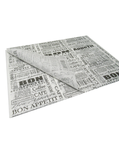 Pergament white 300x400mm Bon appetit