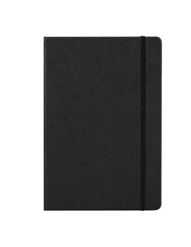 Leather Cover Notebook A5-96 Sheets, 70Gsm Black