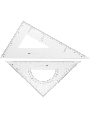 Ruler Set 2PCS Set TRANSPARENT