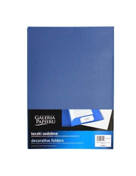 Document cover A4 cardboard metallic navy blue