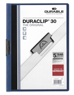 Kiilkaaned Durable DuraClip 30-le lehele, tumesinine