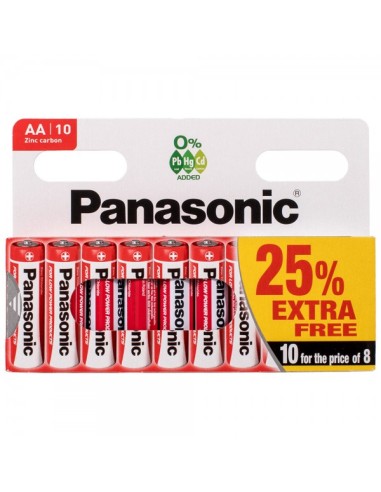 Battery Panasonic Red Zinc R6RZ 10pcs